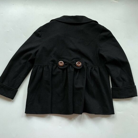 Manoush 100% Black Jacket Brown buttons Euro 42 - Picture 2 of 8